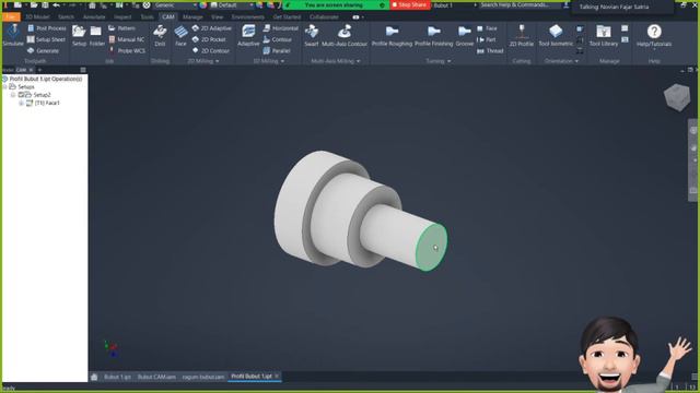 Belajar Mudah Inventor CAM Lathe (Mesin Bubut CNC) Part 1 смотреть онлайн