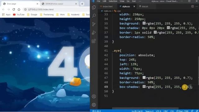 How to create a 404 Error page using HTML and CSS 2021. With free source code. смотреть онлайн