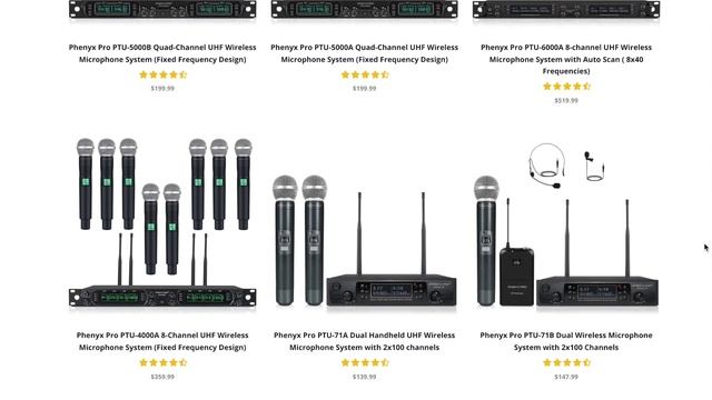 AFFORDABLE Wireless Microphone System - Phenyx Pro PTU7000A - 4 Mics For Only $290 ?