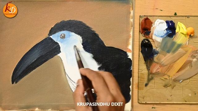 Easy canvas painting for beginners ? Toucans simple painting | Episode #313 смотреть онлайн