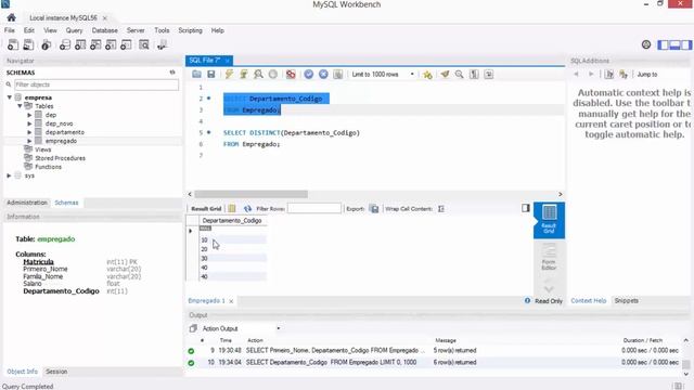 Comandos DML da SQL: Select Distinct смотреть онлайн