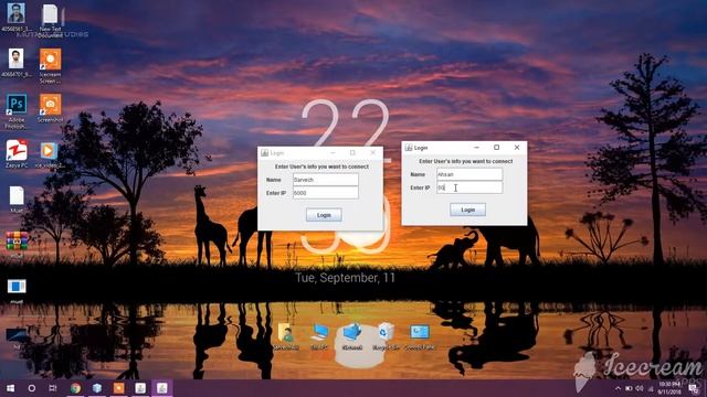 Chat Messenger || Communication between two GUI in Java|| Java semester project смотреть онлайн