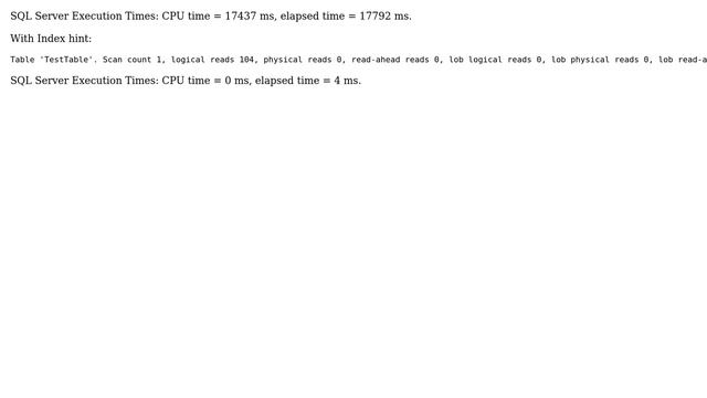 Databases: Why is the optimizer doing a table scan vs Index Seek? смотреть онлайн
