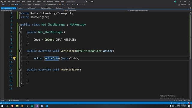 Sending a Chat Message [Com.Unity.Transport] - 3/5 смотреть онлайн