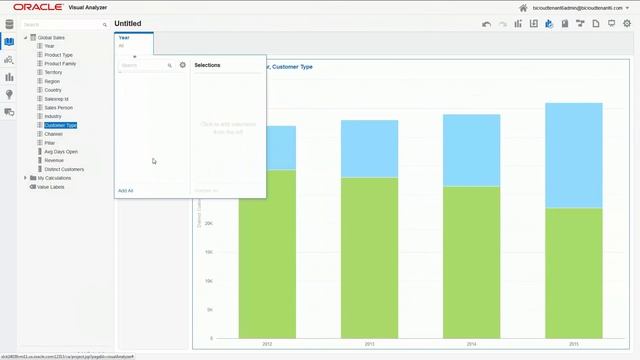 Oracle OW15 : Larry Ellison using Data Visualization Cloud Service смотреть онлайн
