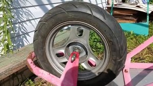 колеса от скутера на садовую тачку, садовая тачка, колесо для садовой тачки, ремонт своими руками.