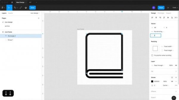 How to Create a Book Icon in Figma (Full Process)