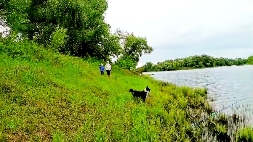 Первая в жизни рыбалка у дочки и племяшки. смотреть онлайн