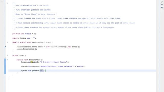 Java Interview Question And Answer What is an Inner Class in Java Interview смотреть онлайн