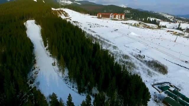 Bukovel Буковель с высоты птичьего полета смотреть онлайн