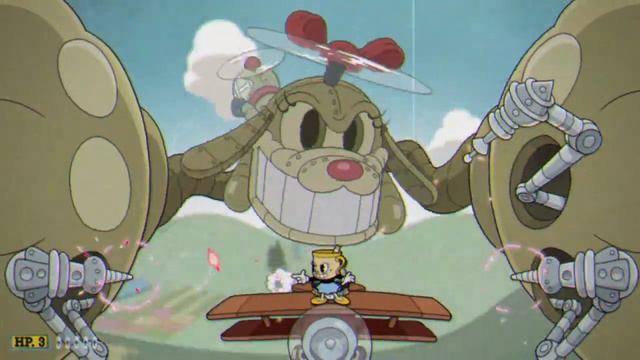 Cuphead DLC - The Howling Aces Doggone Dogfight Boss Fight Gameplay! (The Delicious Last Course) смотреть онлайн