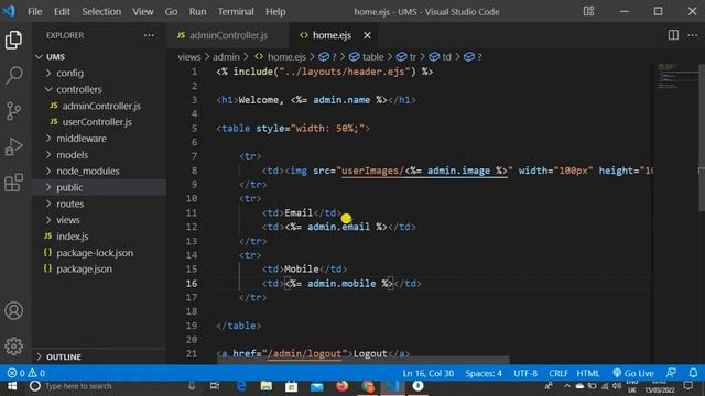 Admin Profile & Dashboard In User Management System Project Node JS, Express JS and MongoDB In Hind смотреть онлайн