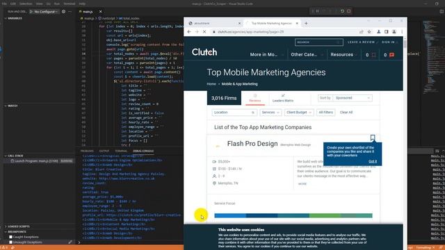 Clutch.Co Web Scraper Using Node Js Puppeteer/Cheerio смотреть онлайн