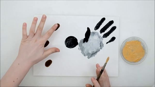 Рисуем ладошками, сорока и воробьи. смотреть онлайн