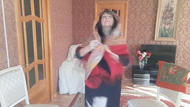 Мои красные Павловопосадские платки.Шерсть 100%. смотреть онлайн