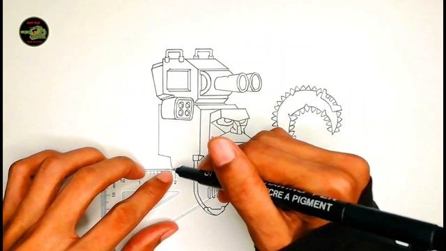 How To Draw Cartoon Tank Robostalin 2.0 | HomeAnimations - Cartoons About Tanks