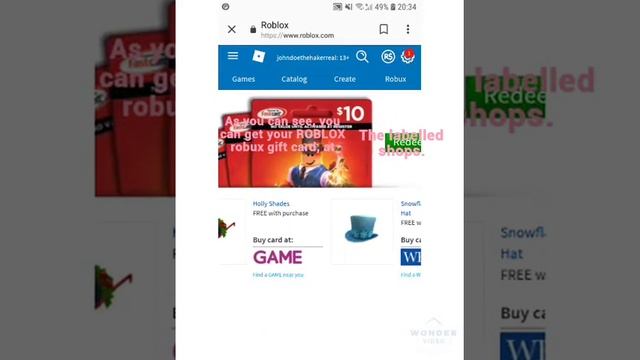How to redeem your ROBLOX robux gift card. смотреть онлайн