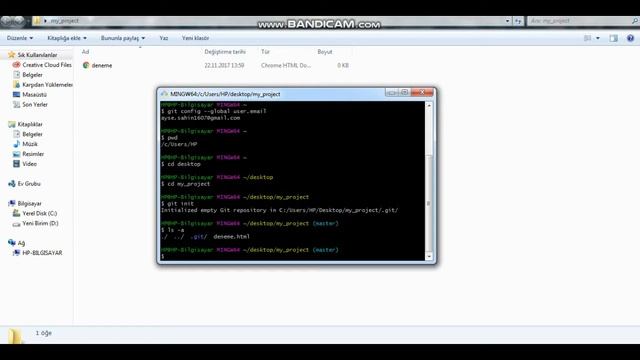 GİT Bash kurulumu ve kullanımı смотреть онлайн
