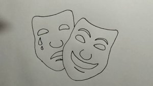 Как нарисовать театральные маски