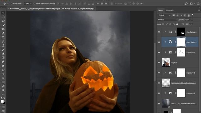 How to Retouch Photo Editing Halloween in Photoshop смотреть онлайн