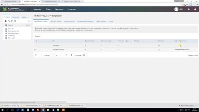 msDifferentPricesDelivery - Разные цены доставки для modx minishop2 смотреть онлайн