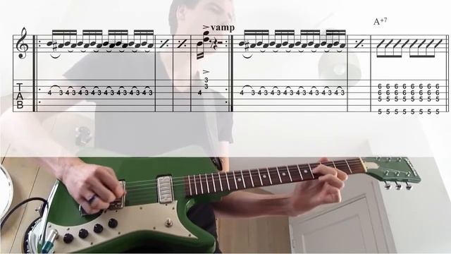 James Brown - Super Bad [TABS in video guitar cover] смотреть онлайн