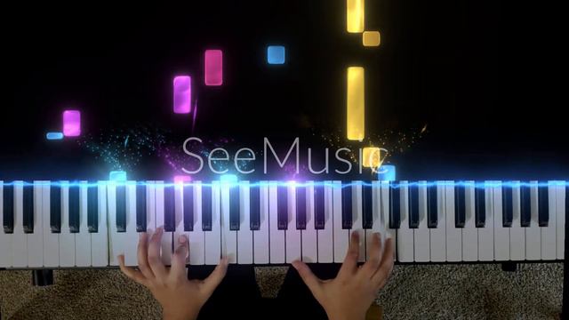 Fur Elise with falling notes смотреть онлайн