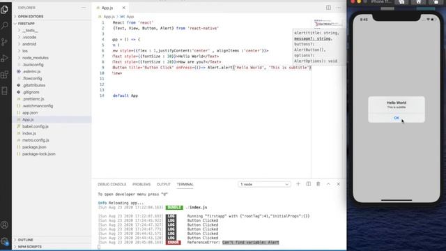 React Native #2 - Create Button & TouchableOpacity in React Native || A3Experts || Jogendra Singh смотреть онлайн