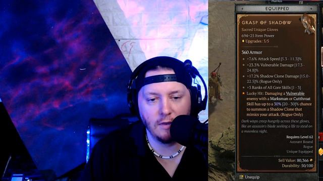 DIABLO 4 - Is "Grasp of Shadow" UNIQUE - a GOOD Item ?? ( ROGUE ) смотреть онлайн