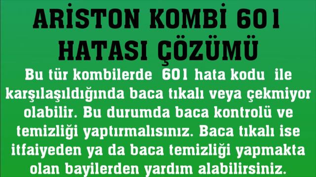 Ariston Kombi 601 Hatası Nasıl Giderilir? смотреть онлайн
