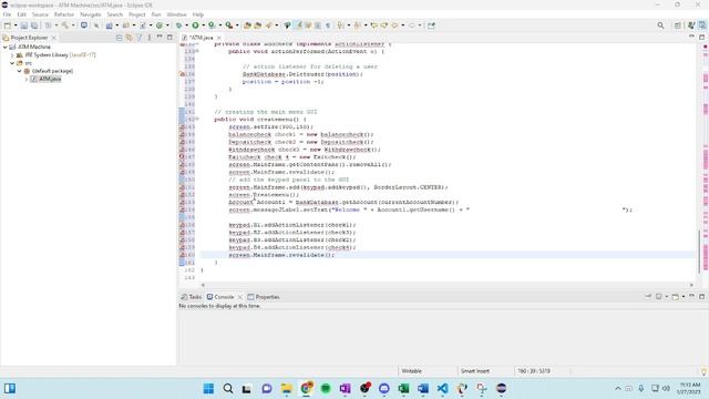 Creating ATM Machine with Java Part 1 смотреть онлайн