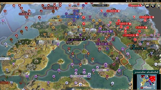 Civ 5 AI Battle: Western Europe Deathmatch смотреть онлайн