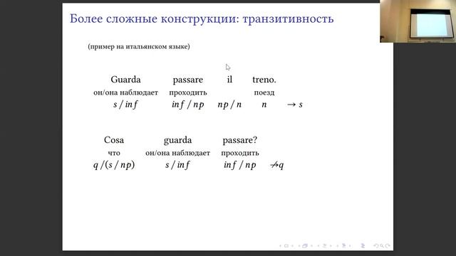 Формальная философия-78: доклад Степана Кузнецова «Категориальные грамматики Ламбека» (часть 1) смотреть онлайн