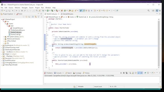 Completing the Java Example смотреть онлайн