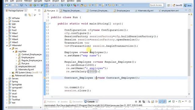 Hibernate Table Per Concrete class Inheritance mapping using xml Tutorial 26 смотреть онлайн