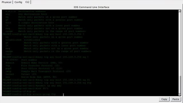 Block Telnet and FTP with Extended ACL смотреть онлайн