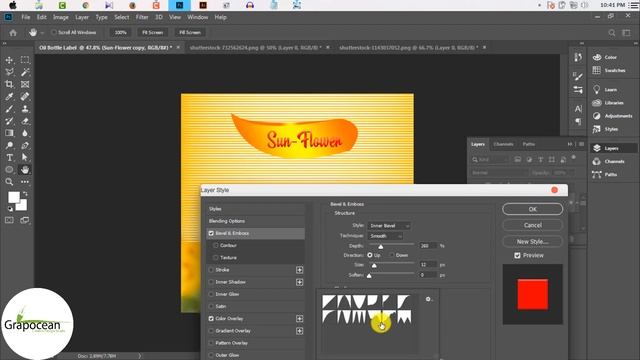 Bottle Label design | Product Packaging | Adobe Photoshop Tutorial смотреть онлайн