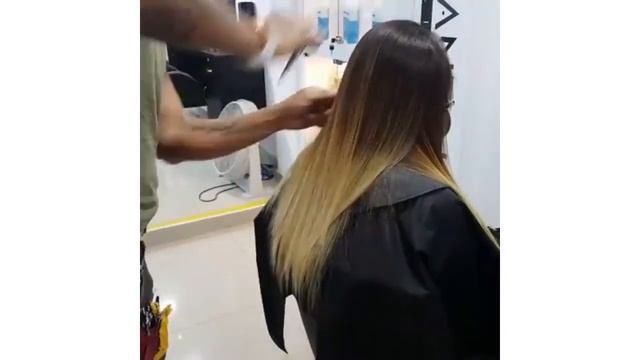 How To Cut Hair Straight - Straight Haircut In A Very Long Hair
