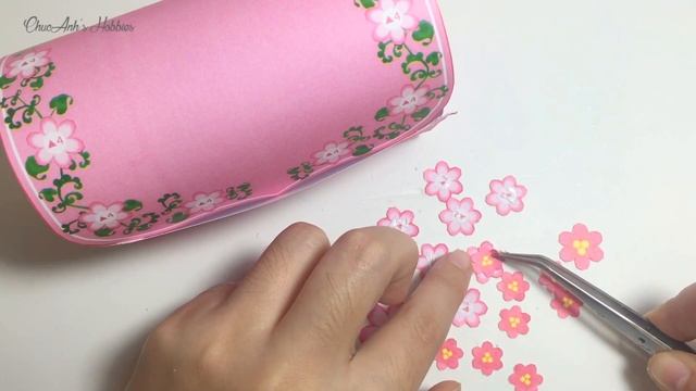 Flower Pink Box Paper Crafts Tutorial !