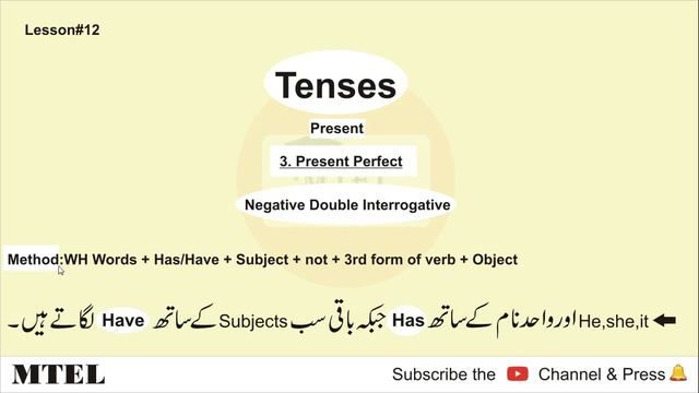 Tenses[Present Perfect]{Double Interrogative & Negative Double Interrogative} смотреть онлайн