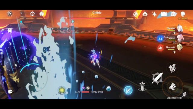 Shenhe Cryo DPS Lv.70 vs Sekkaku No Chansu Da [Genshin Impact] смотреть онлайн
