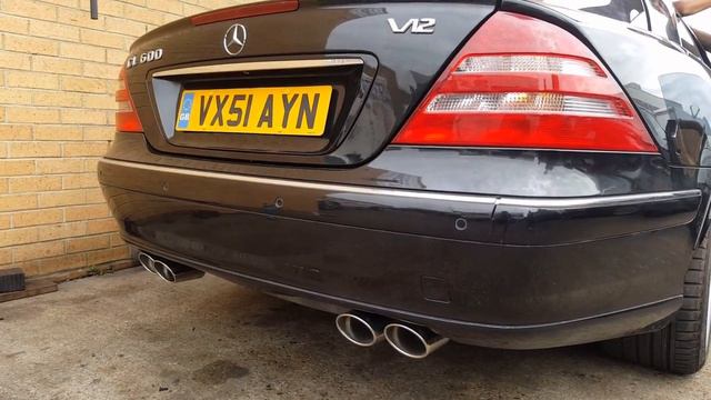 Mercedes Benz CL600 V12 W215 Standard Exhaust Vs AMG Straight Pipe Exhaust