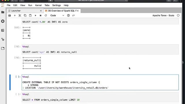 Data Engineering Spark SQL - Spark SQL Functions - Data Type Conversion смотреть онлайн