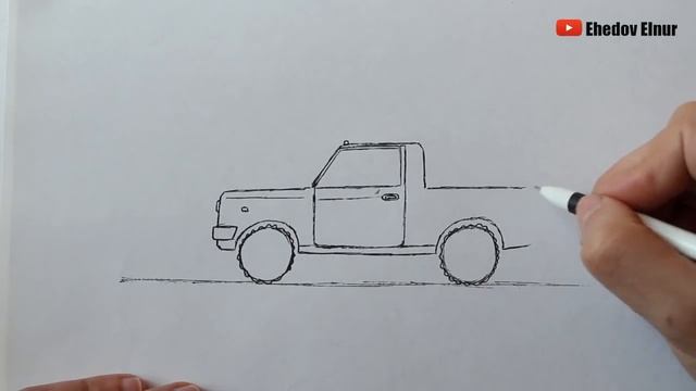 Как легко нарисовать машину Пикап / Учимся рисовать смотреть онлайн