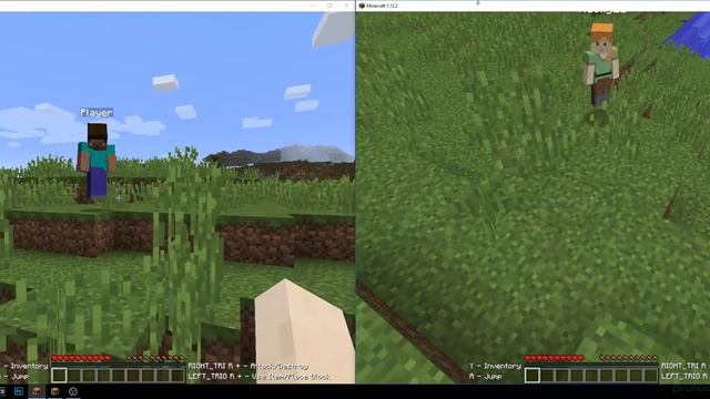 Minecraft 1.12.2 splitscreen on PC - tutorial in description смотреть онлайн