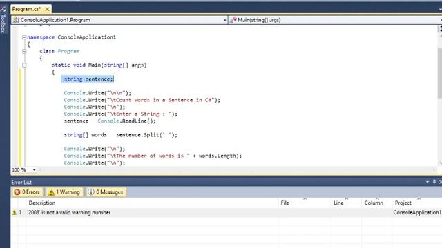 Word Count in C# смотреть онлайн