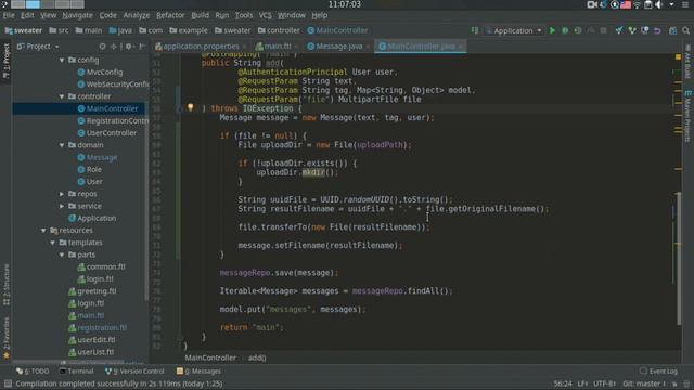Spring Boot MVC: загрузка файлов на сервер и раздача статики