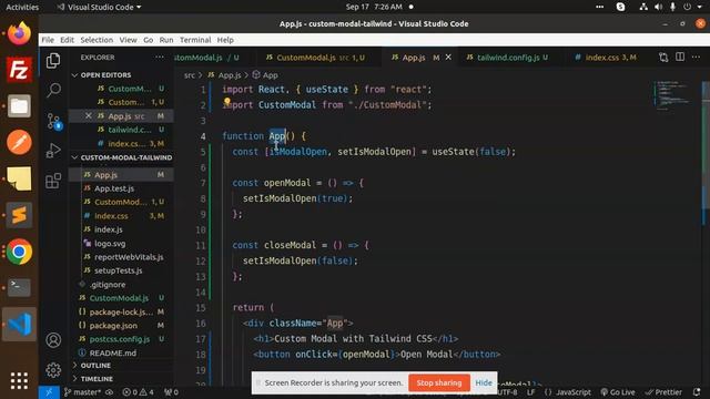 Create Custom Modal in React with Tailwind CSS смотреть онлайн
