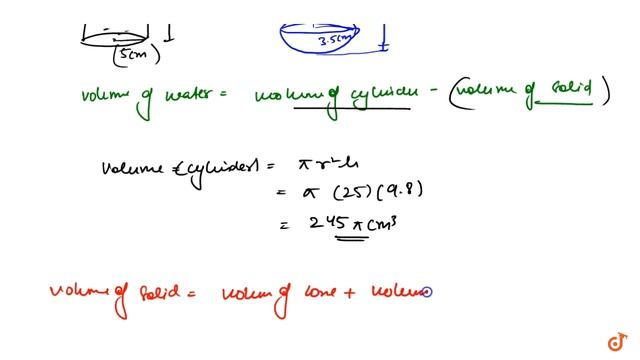A cylindrical tub if radius 5cm and length 9.8cm is full of water .A splid in the form of a rig... смотреть онлайн