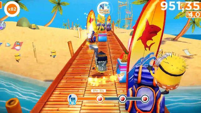 Minion Rush -Level 555 - Vacuum Running Time! смотреть онлайн